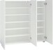 Schuhschrank >KISS< in weiß, Holzwerkstoff - 126,8x115x34cm (BxHxT)