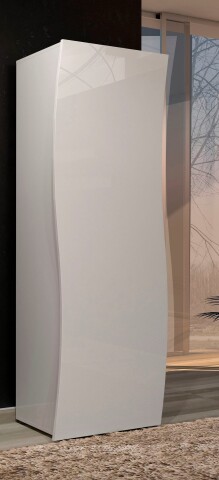 Garderobenschrank >KISS< in weiß, Holzwerkstoff - 70x190x42cm (BxHxT)
