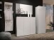 Garderoben-Set >KISS< in weiß, Holzwerkstoff - 282x190x42cm (BxHxT)