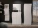 Garderoben-Set >KISS< in weiß, Holzwerkstoff - 242x190x42cm (BxHxT)