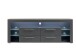 Lowboard >Greta< in matt grau - 179x66x44cm (BxHxT)