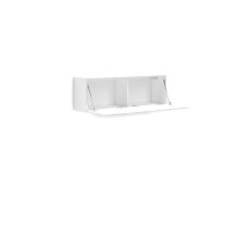 Wohnwand >Mister< in weiss, Lack Hochglanz - 225x38cm (BxT)