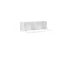 Wohnwand >Mister< in weiss, Lack Hochglanz - 225x38cm (BxT)