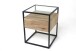 Beistelltisch >1030< schwarz mit Dekor Sonoma Eiche - 40x40x51 (LxBxH)