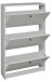 Schuhkipper >Flap< in kreidegrau matt lack, Holzwerkstoff - 60x104x16cm (BxHxT)