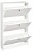 Schuhkipper >Flap< in weiß matt lack, Holzwerkstoff - 60x104x16cm (BxHxT)