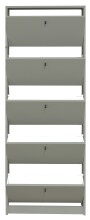 Schuhkipper >Flap< in pine green matt lack, Holzwerkstoff - 60x168x16cm (BxHxT)