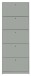 Schuhkipper >Flap< in pine green matt lack, Holzwerkstoff - 60x168x16cm (BxHxT)