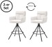 Barhocker >Solveig< (2er-Set) in hell beige/schwarz - 54x103,5x58 (BxHxT)