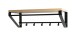 Wandgarderobe >13945< in eiche-schwarz, MDF, Metall - 70x23x30cm (BxHxT)