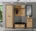 Garderobenpaneel >Travis< in Artisan Eiche, Holzwerkstoff - 90x100x30cm (BxHxT)