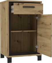 Garderoben-Set >Travis< in Artisan Eiche und Schwarzeiche, Holzwerkstoff
