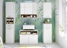 Hängeschrank >Milano< in weiss aus Holzwerkstoff E1 - 38x72x23 (BxHxT)