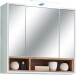 Badezimmerspiegelschrank >Milano< in Weiß-Wildeiche - 80x72x21 (BxHxT)