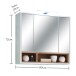 Badezimmerspiegelschrank >Milano< in Weiß-Wildeiche - 80x72x21 (BxHxT)