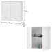 Hängeschrank >Peter< in Weiß Hochglanz aus MDF - 76x71x23cm (BxHxT)