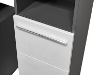 Badezimmerspiegelschrank >Gloss< in Anthrazit - 60x71x20 (BxHxT)
