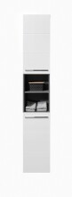 Hochschrank >Gloss< in Weiß-Anthrazit -...