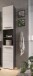Hochschrank >Gloss< in Weiß-Anthrazit - 34x190x31 (BxHxT)