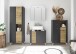 Hochschrank >Line< in Anthrazit-Eiche Artisan Nachbildung - 76x191x31 (BxHxT)