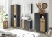Badkommode >Line< in Anthrazit-Eiche Artisan Nachbildung - 78x126x40 (BxHxT)