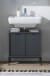 Waschbeckenunterschrank >Lucera< in Grau - 60x60x32 (BxHxT)