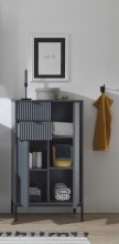 Badkommode >Lucera< in Grau aus Grau matt MDF...