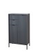 Badkommode >Lucera< in Grau aus Grau matt MDF Tiefzieh - 60x106x32cm (BxHxT)