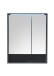 Badezimmerspiegelschrank >Lucera< in Grau aus Glas - 60x75x20cm (BxHxT)