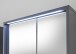 Badezimmerspiegelschrank >Lucera< in Grau aus Glas - 60x75x20cm (BxHxT)