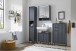 Badezimmerspiegelschrank >Lucera< in Grau aus Glas - 60x75x20cm (BxHxT)
