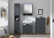 Badezimmerspiegelschrank >Lucera< in Grau aus Glas - 60x75x20cm (BxHxT)