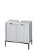 Waschbeckenunterschrank >Lucera< in Weiß aus Weiß-MDF - 60x60x32cm (BxHxT)