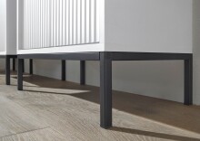 Badkommode >Lucera< in Weiß aus Weiß-MDF - 60x106x32cm (BxHxT)