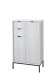 Badkommode >Lucera< in Weiß aus Weiß-MDF - 60x106x32cm (BxHxT)