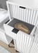 Badkommode >Lucera< in Weiß aus Weiß-MDF - 60x106x32cm (BxHxT)