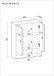 Badezimmerspiegelschrank >Lucera< in Weiß aus Glas - 60x75x20cm (BxHxT)