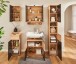 Badkommode >Riom< in Eiche Artisan-Schwarz matt - 30x86x37 (BxHxT)