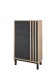 Badkommode >Vassili< in Schwarz-Eiche Artisan Nachbildung - 60x106x32 (BxHxT)