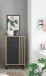 Badkommode >Vassili< in Schwarz-Eiche Artisan Nachbildung - 60x106x32 (BxHxT)