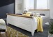 Bett >SZ-0132< in weiß mit Absetzung honigfarben - 187x99x223 (BxHxT)