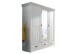 Kleiderschrank >SZ-0132< in weiß - 192x217x62 (BxHxT)