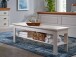 Bettbank >SZ-0132< in weiß - 140x45x35 (BxHxT)