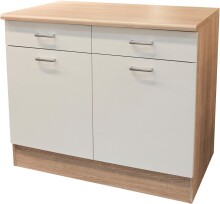 Unterschrank >Ailina< in Sonoma-Eiche / weiß,...