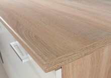 Unterschrank >Ailina< in Sonoma-Eiche / weiß, Holzwerkstoff - 100x90x60 (BxHxT)