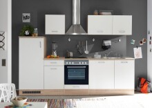 Vorratsschrank >Ailina< in Sonoma-Eiche / weiß - 50x211x56 (BxHxT)
