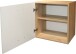 Hängeschrank >Ailina< in Sonoma-Eiche / weiß, Holzwerkstoff - 50x50x31cm (BxHxT)