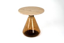 Beistelltisch >1110< in Tischplatte Marmor - 45x45...