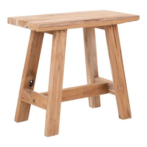 Hocker >Barcelona< in natur, Teak - 50x45x25cm (BxHxT)