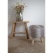 Hocker >Barcelona< in natur, Teak - 50x45x25cm (BxHxT)